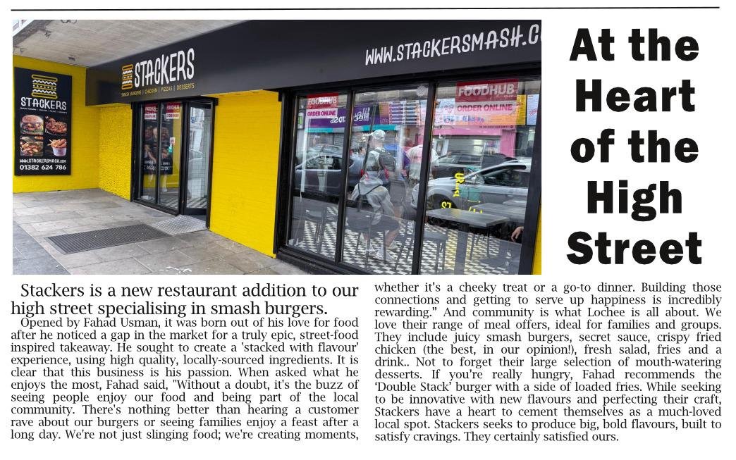 Stackers Dundee featured in Lochee Baptist Chapel community magazine